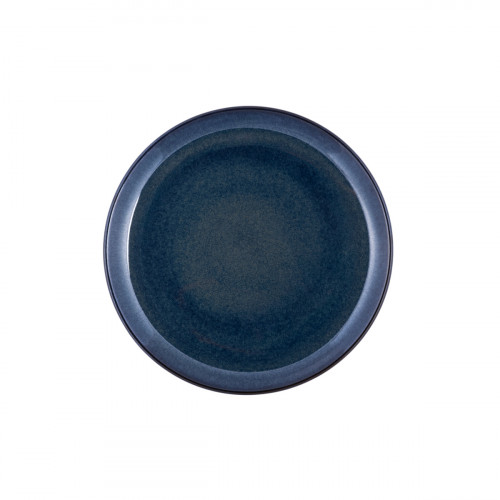 Assiette plate rond bleu grès émaillé Ø 27 cm Gres Couleur Pro.mundi