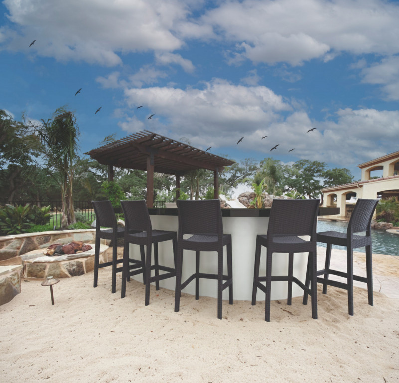 Tabouret de bar gris foncé 108x40x51 cm Jamaica Flexmob
