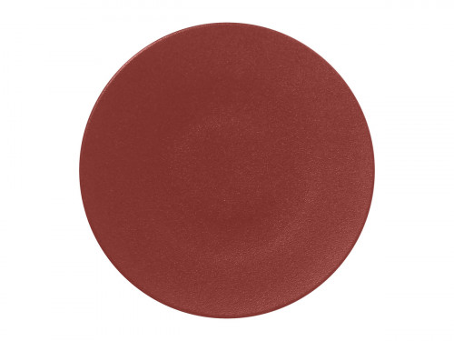 Assiette plate rond rouge magma porcelaine vitrifiée Ø 20,9 cm Neo Fusion Rak