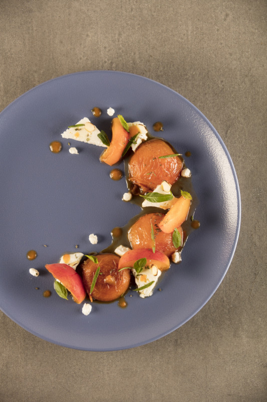Assiette plate rond gris porcelaine vitrifiée Ø 20,9 cm Neo Fusion Rak