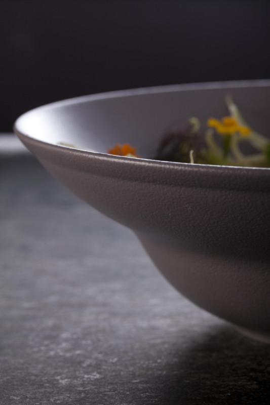 Assiette extra creuse rond Gris stone porcelaine vitrifiée Ø 22,7 cm Neo Fusion Rak