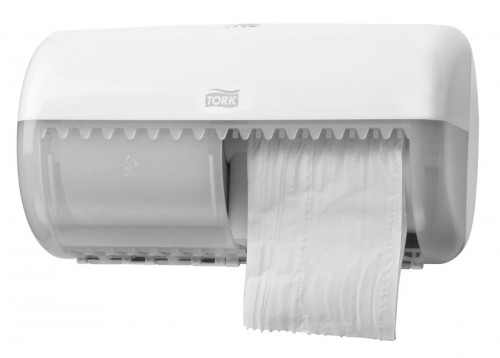 Distributeur de papier hygiénique double blanc 29,3x16,6x16,7 cm T4 Tork