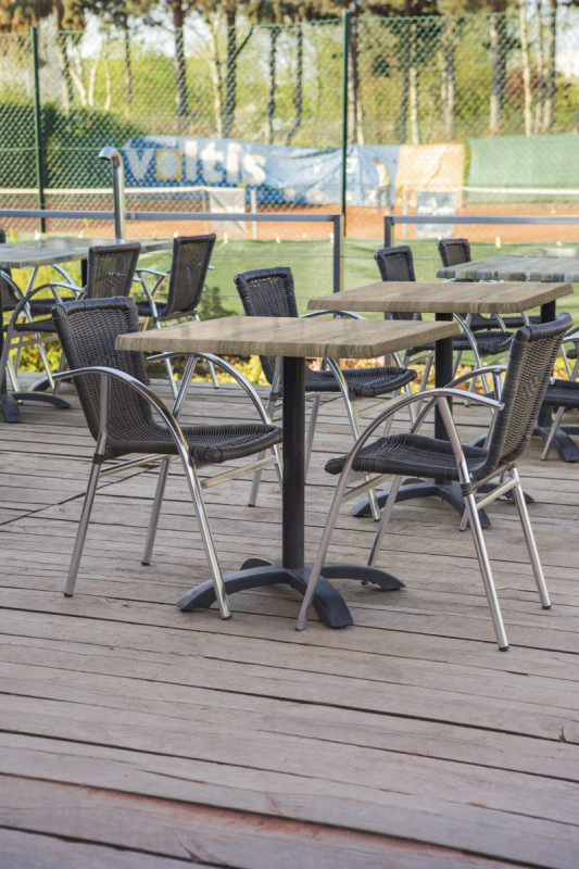 Pied de table noir 66x66x73 cm Berlin Flexmob