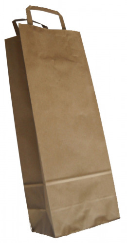Sac bouteille papier brun 14x36 cm (250 pièces)