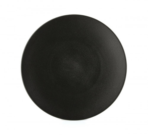 Assiette coupe plate rond noir porcelaine culinaire Ø 31,5 cm Equinoxe Revol