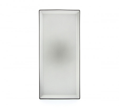 Assiette plate rectangulaire gris porcelaine culinaire 32,5x15 cm Equinoxe Revol