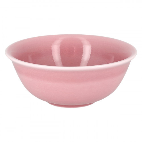 Bol rond rose porcelaine vitrifiée Ø 16 cm Vintage Rak