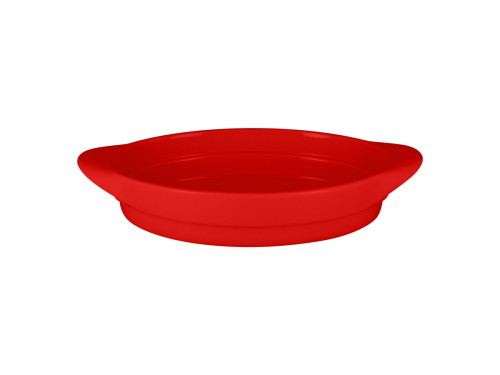 Plat ovale rouge porcelaine vitrifiée 31x18 cm Chefs Fusion Rak