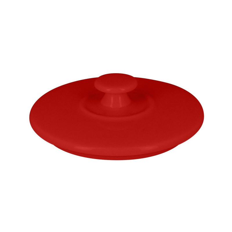 Soupière avec couvercle rond rouge porcelaine vitrifiée Ø 10,8 cm Chefs Fusion Rak