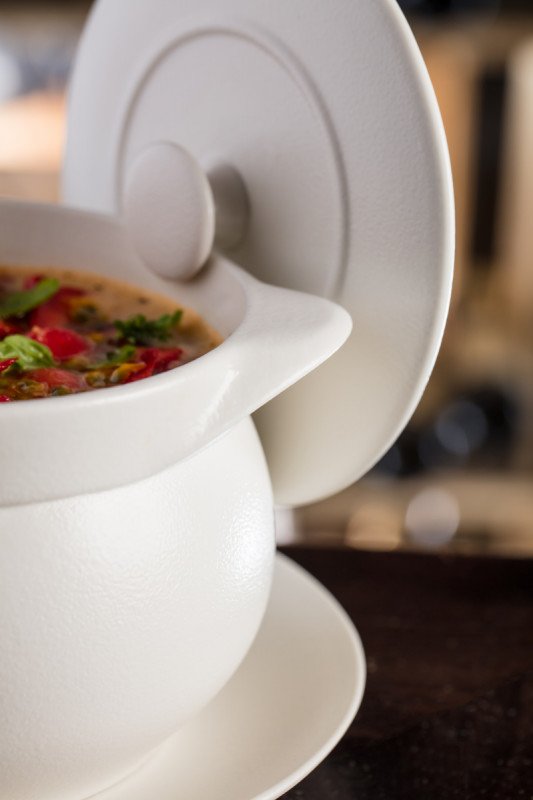 Soupière rond gris porcelaine vitrifiée Ø 10,8 cm Chefs Fusion Rak