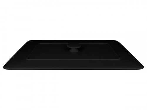 Couvercle pour terrine rectangulaire noir porcelaine vitrifiée 39,5x24,5 cm Chefs Fusion Rak