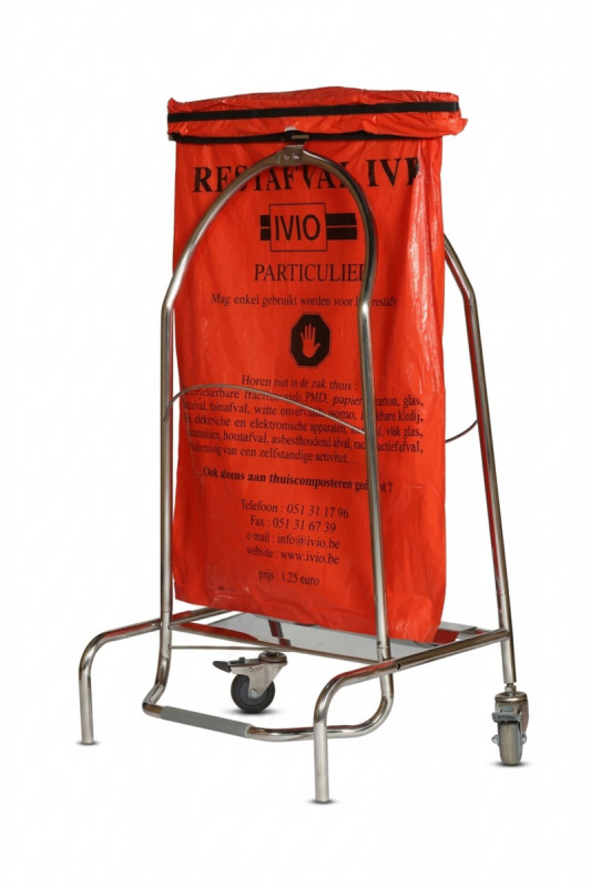 Porte sac à pinces inox 110 L Probbax