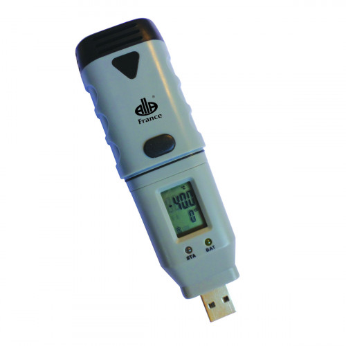 Thermomètre enregistreur min -35 °C max 80 °C +/- 0,3 °C Data Logger Alla France