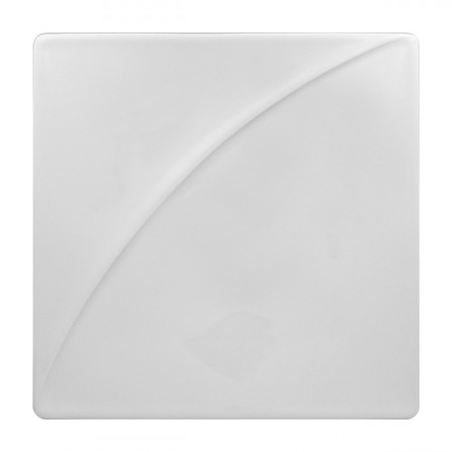 Assiette plate carré blanc porcelaine vitrifiée 12,5x12,5 cm Moon Rak