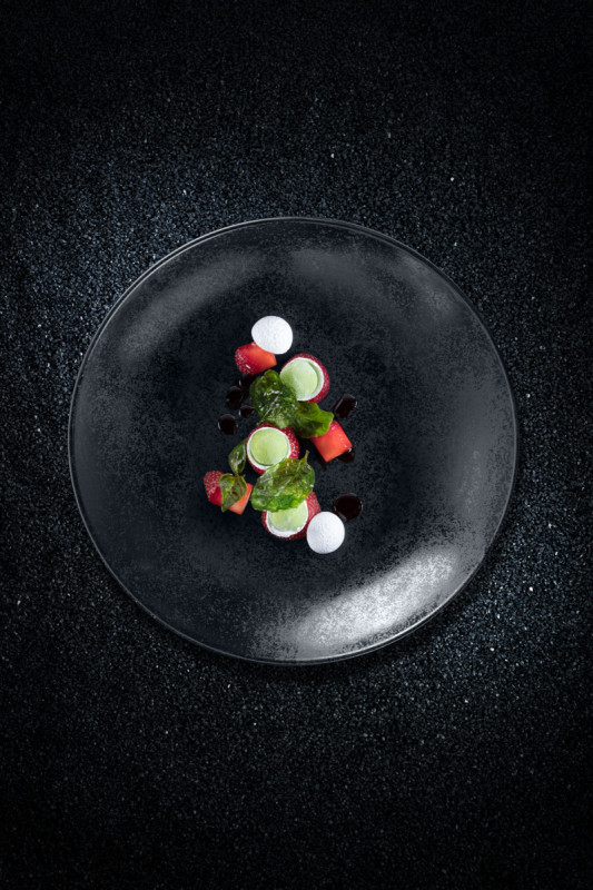 Assiette coupe plate rond noir porcelaine vitrifiée Ø 26,7 cm Karbon Rak