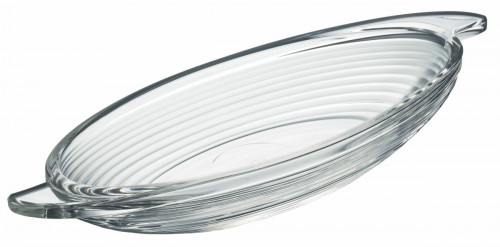 Coupe à dessert ovale transparent verre pressé Ø 25,5 cm Bali La Rochere