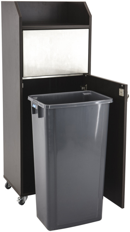 Meuble poubelle noir 54x42x136 cm Jacky Flexmob