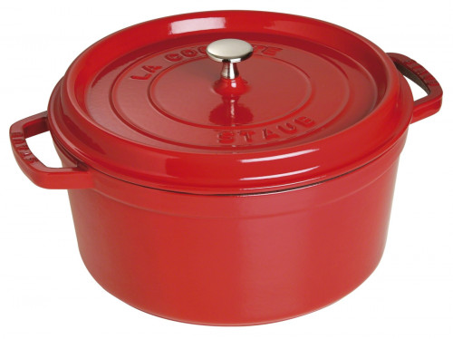 Cocotte avec couvercle fonte d'acier Sans revêtement Avec couvercle Ø 28 cm 18,2 cm 6,7 L Staub
