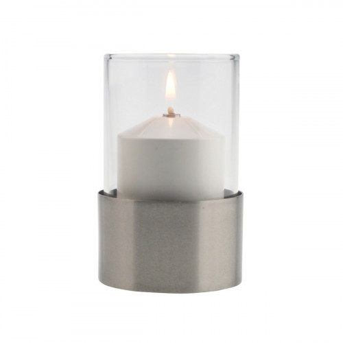 Photophore gris Ø 6,5 cm 11 cm Yago Candola