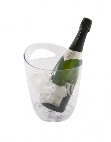 Seau à bouteille transparent 20,5x19x25 cm 3 L Pro.mundi