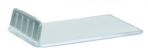 Support ardoise rectangulaire transparent 4x1x0,6 cm Securit (10 pièces)