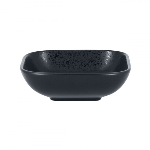 Ravier carré noir porcelaine vitrifiée 11 cm Karbon Rak