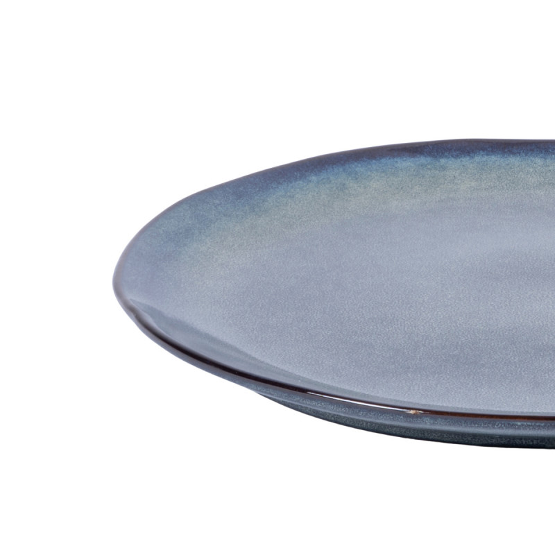 Assiette coupe plate rond gris grès émaillé Ø 27 cm Galaxy Pro.mundi