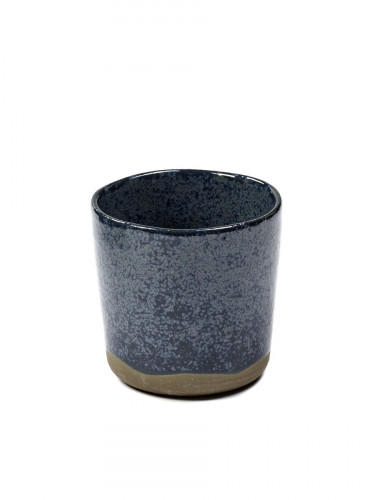 Gobelet à café rond bleu grès émaillé 15 cl Ø 7,4 cm Merci Serax