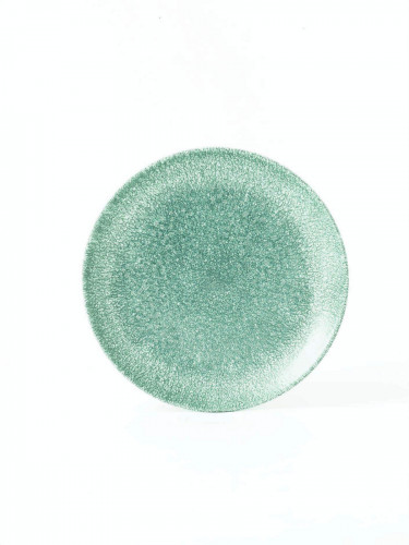 Assiette plate rond bleu porcelaine vitrifiée Ø 21,7 cm Raku Topaz Churchill
