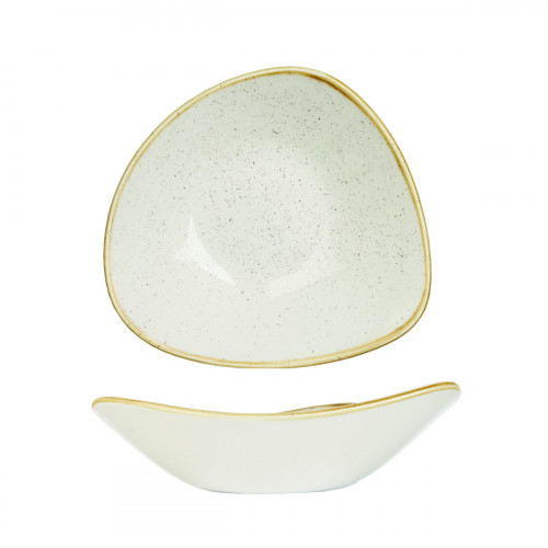 Saladier triangulaire barley white porcelaine vitrifiée 18,5 cm Stonecast Barley Churchill