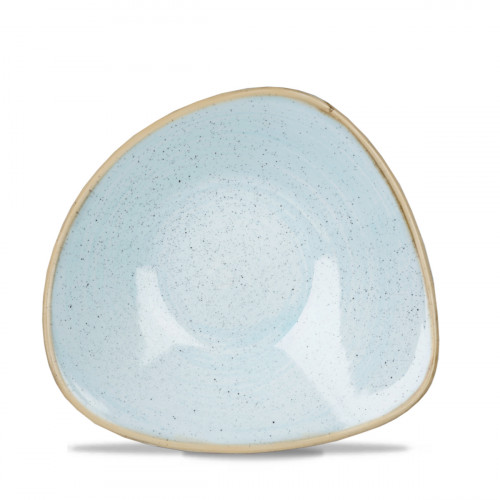 Saladier triangulaire bleu porcelaine vitrifiée 18,5 cm Stonecast Duck Egg Churchill