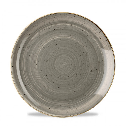 Assiette coupe plate rond peppercorn porcelaine vitrifiée Ø 21,7 cm Stonecast Grey Churchill