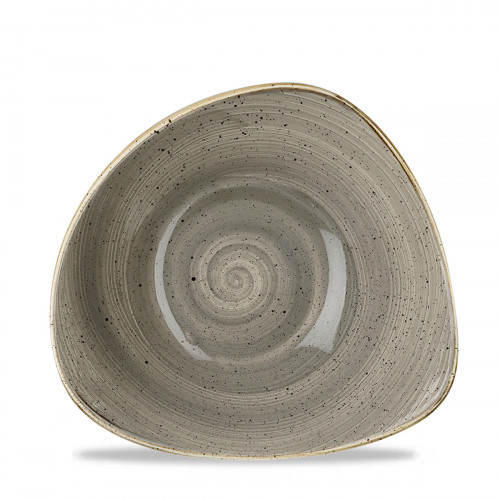 Assiette plate triangulaire peppercorn porcelaine vitrifiée 26,5x26,5 cm Stonecast Grey Churchill