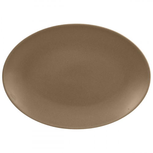 Plat ovale marron porcelaine vitrifiée 32 cm Genesis Rak