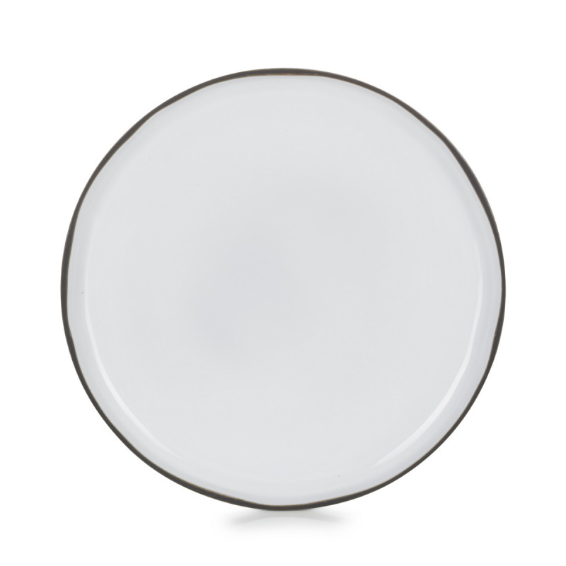Assiette plate rond blanc cumulus porcelaine culinaire Ø 15 cm Caractère Revol