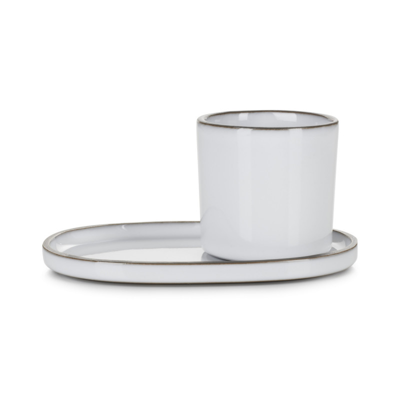 Gobelet expresso rond blanc porcelaine culinaire 8 cl Ø 5,8 cm Caractère Revol