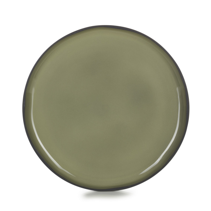 Assiette plate rond cardamome porcelaine culinaire Ø 30 cm Caractère Revol