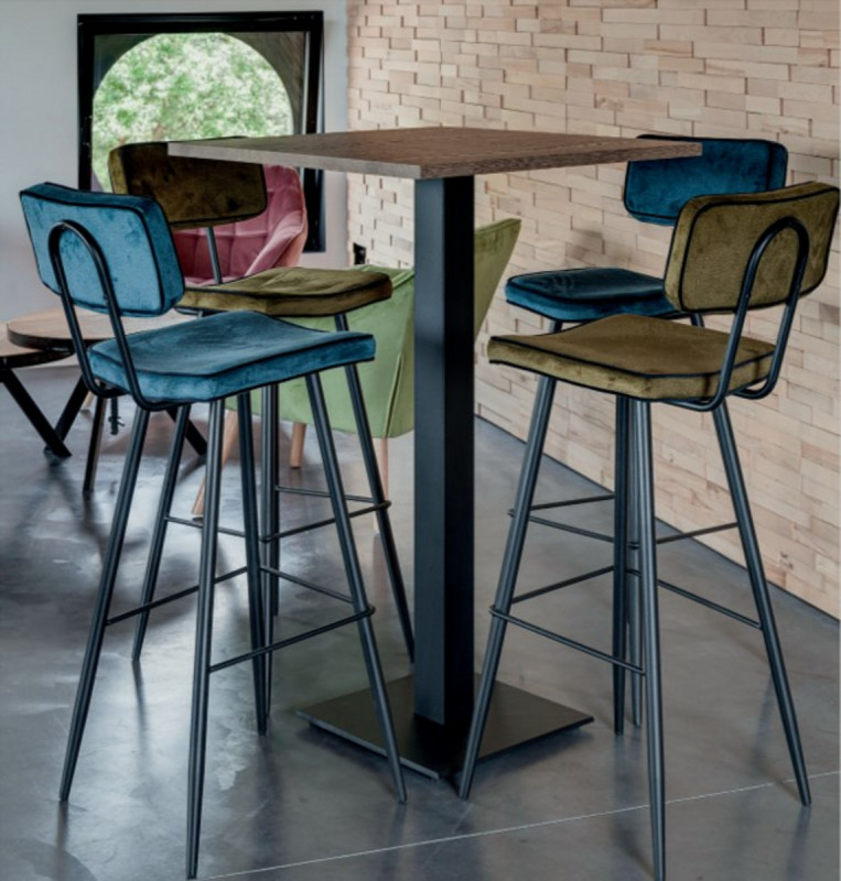 Tabouret de bar gris anthracite 92x37x50 cm Maurice Flexmob