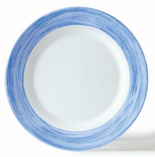 Assiette plate rond blanc verre opal Ø 25,4 cm Brush Arcoroc