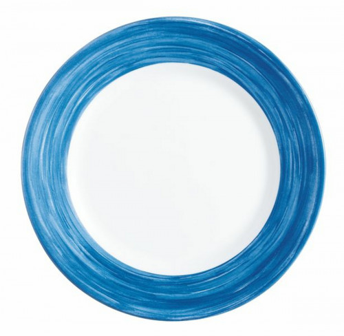 Assiette plate rond blanc verre opal Ø 25,4 cm Brush Arcoroc