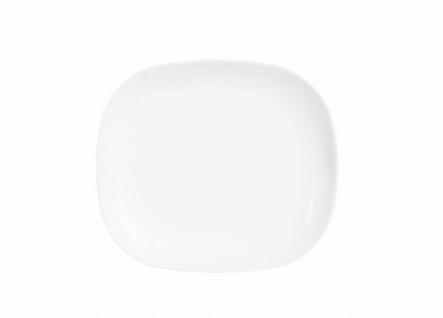 Assiette plate rectangulaire blanc verre opal 21,5x19 cm Evolutions Arcoroc