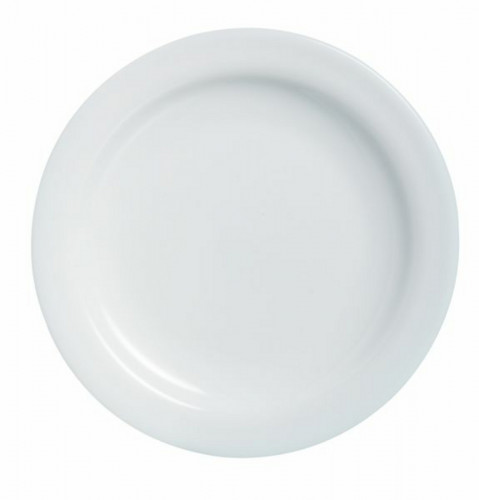 Assiette plate rond blanc verre opal Ø 15,5 cm Hoteliere Arcoroc