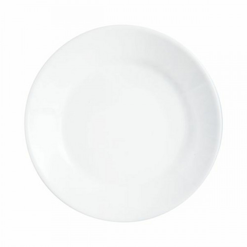 Assiette plate rond blanc verre opal Ø 22,5 cm Restaurant Arcoroc