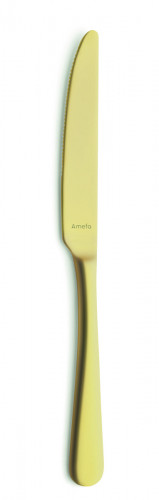 Couteau de table monobloc cranté or 23,5 cm Austin Pvd Or Amefa