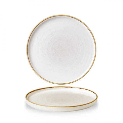 Assiette plate rond barley white porcelaine vitrifiée Ø 21 cm Stonecast Barley Churchill