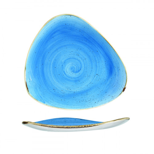 Assiette plate triangulaire Cornflower porcelaine vitrifiée Ø 26,5 cm 26,5x26,5 cm Stonecast Cornflower Churchill