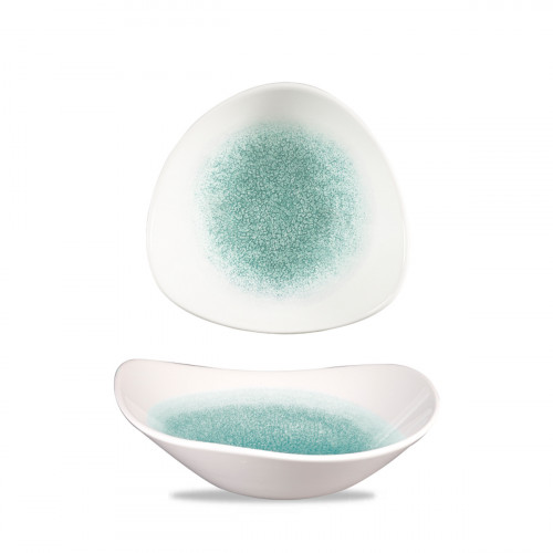 Bol triangulaire Jade porcelaine vitrifiée 18,5 cm Raku Jade Churchill