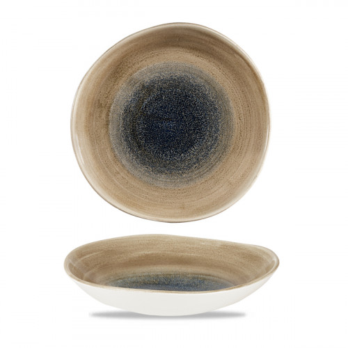 Assiette creuse organique rond aqueous bayou porcelaine vitrifiée Ø 25,3 cm Stonecast Aquaeous Churchill