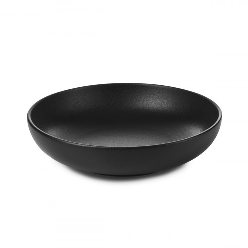 Assiette creuse rond noir porcelaine culinaire Ø 17,5 cm Adelie Revol