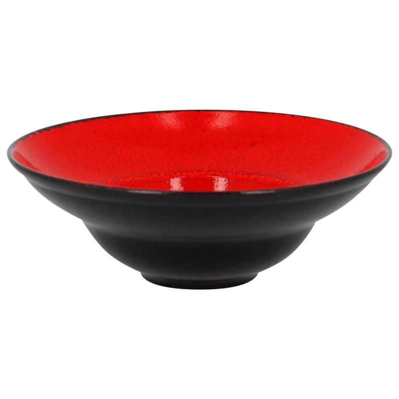 Assiette extra creuse rond rouge porcelaine vitrifiée Ø 22,7 cm Fire Rak